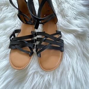 Cat & Jack Black Strappy Kids Sandals